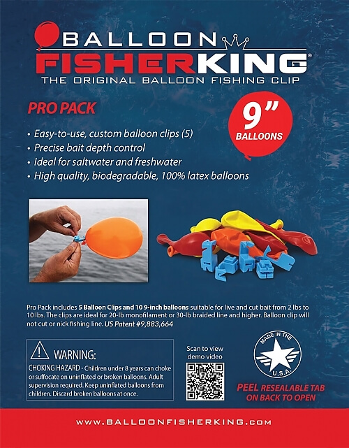 Balloon Fisher King Weight Clips – Tuppens